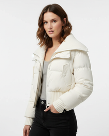 Luna Oversized Women's Puffer Jacket – Lightweight Quilted Coat with Stand-Up Collar for Autumn & Winter
