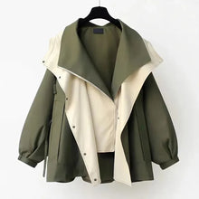 Mikyla Manteau Trench Woman – Chic Bicolor Modern & Warm for Autumn Winter Elegant
