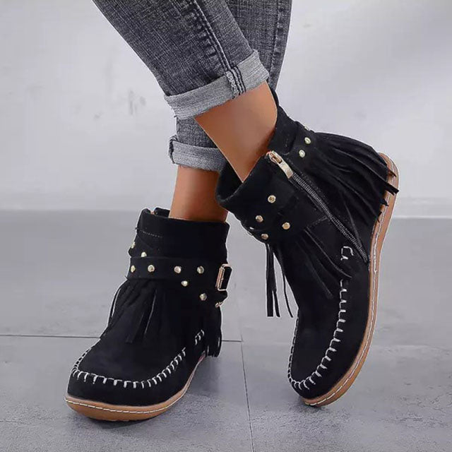 Joelle Winter Boots for Women – Warm Suede Boots with Furry Lining & Memory Foam Sole