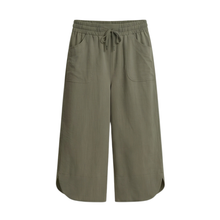 Lounella – Soft Cropped Wide-Leg Pants with Pockets