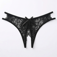 Velara – Women's Floral Lace Open-Crotch Thong