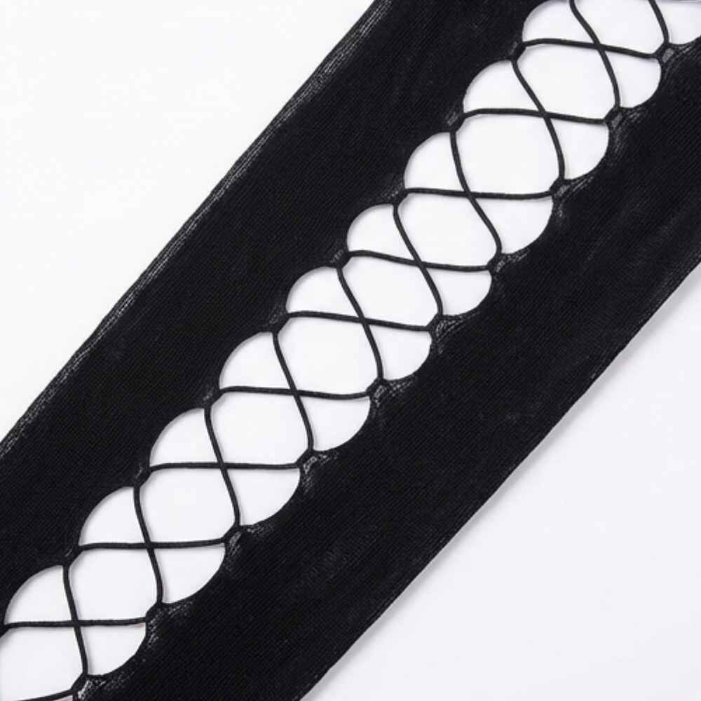 Nocturra – All-in-One Fishnet Garter Belt Stockings