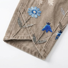 Bloomara – Women's Embroidered Wide-Leg Jeans with Tulip Hem