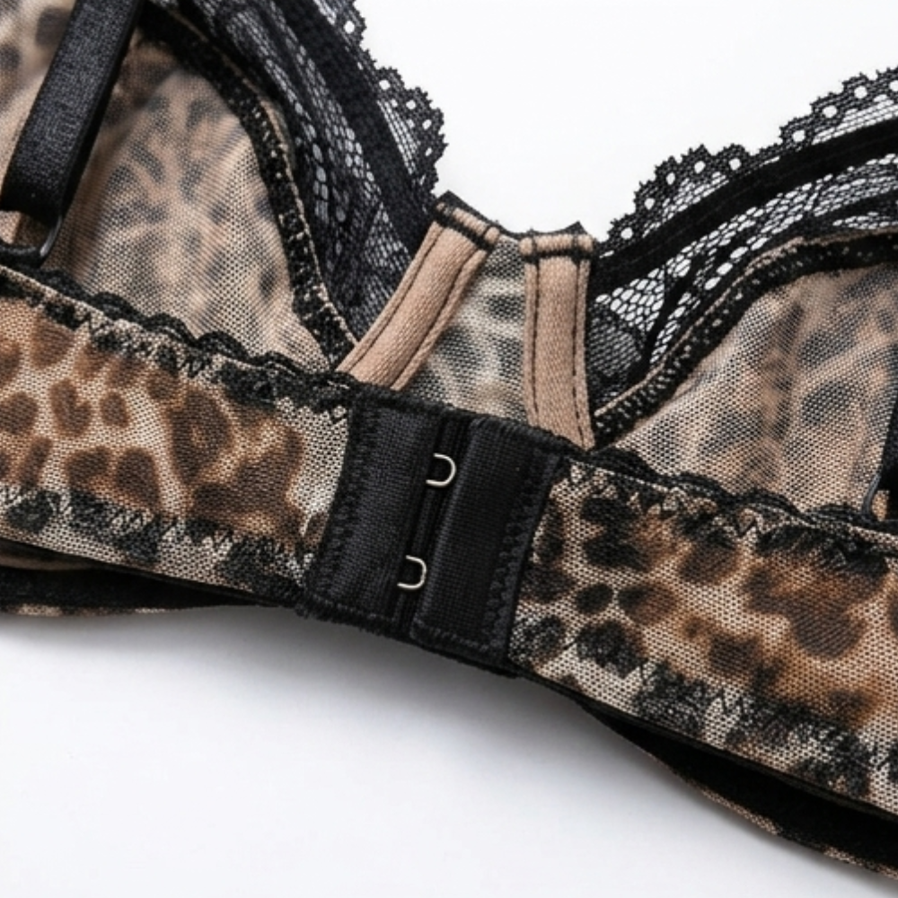Luxette – Leopard Lace Push-Up Bra and Briefs Set