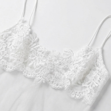 Veluria – Embroidered Lace Sheer Slip Dress