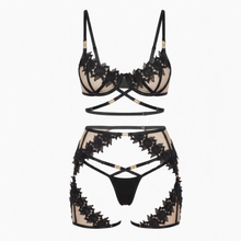 Florenza – Floral Lace 3-Piece Lingerie Set