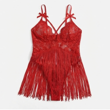 Inara – Women's Lace Tassel Suspender Dress Set