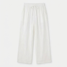 Linara – Women's Wide Leg Linen Look Drawstring Trousers