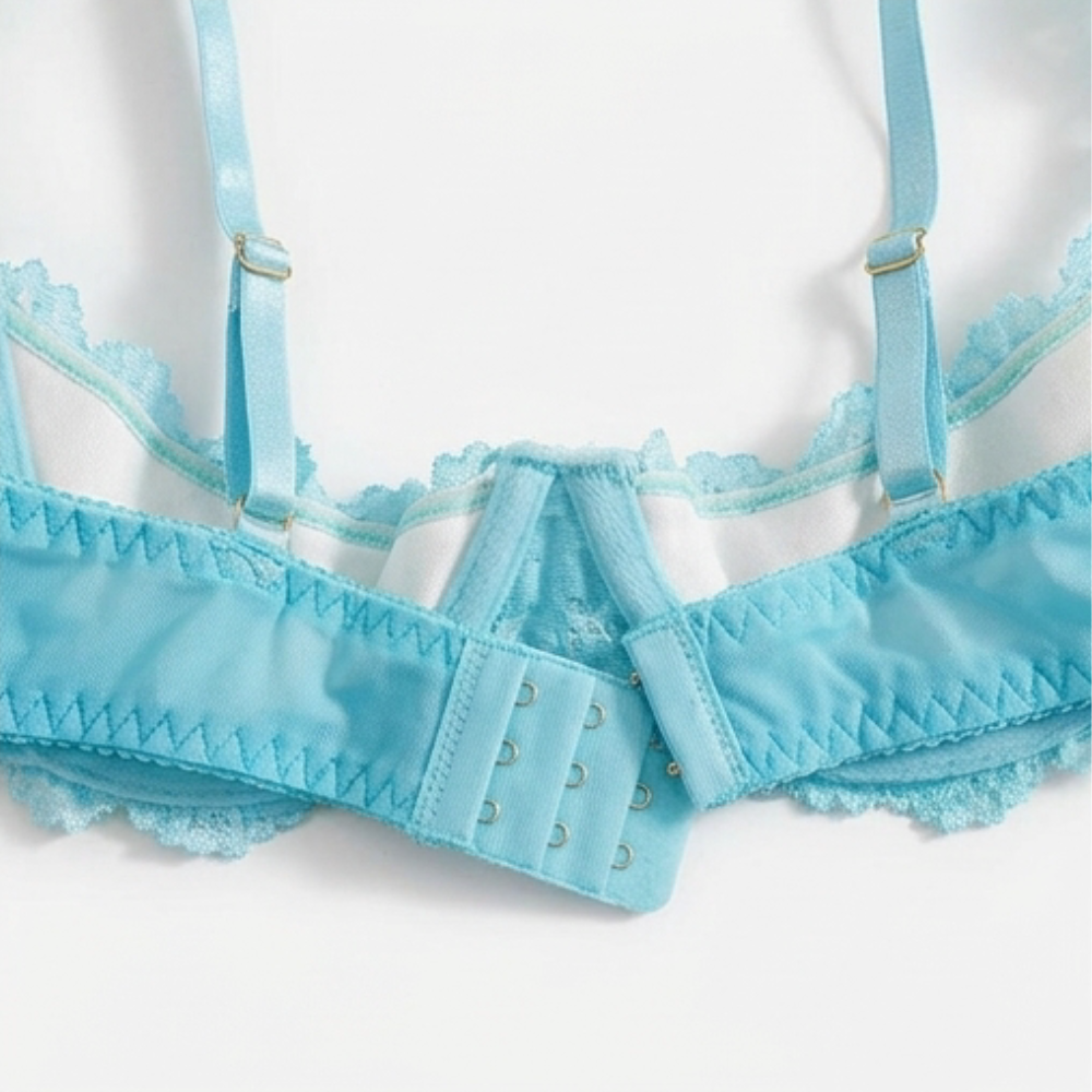 Lunaveil – Women's Floral Lace Bra and Briefs Set