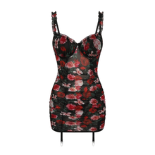 Rosaveil – Floral Mesh Lace-Up Nightdress