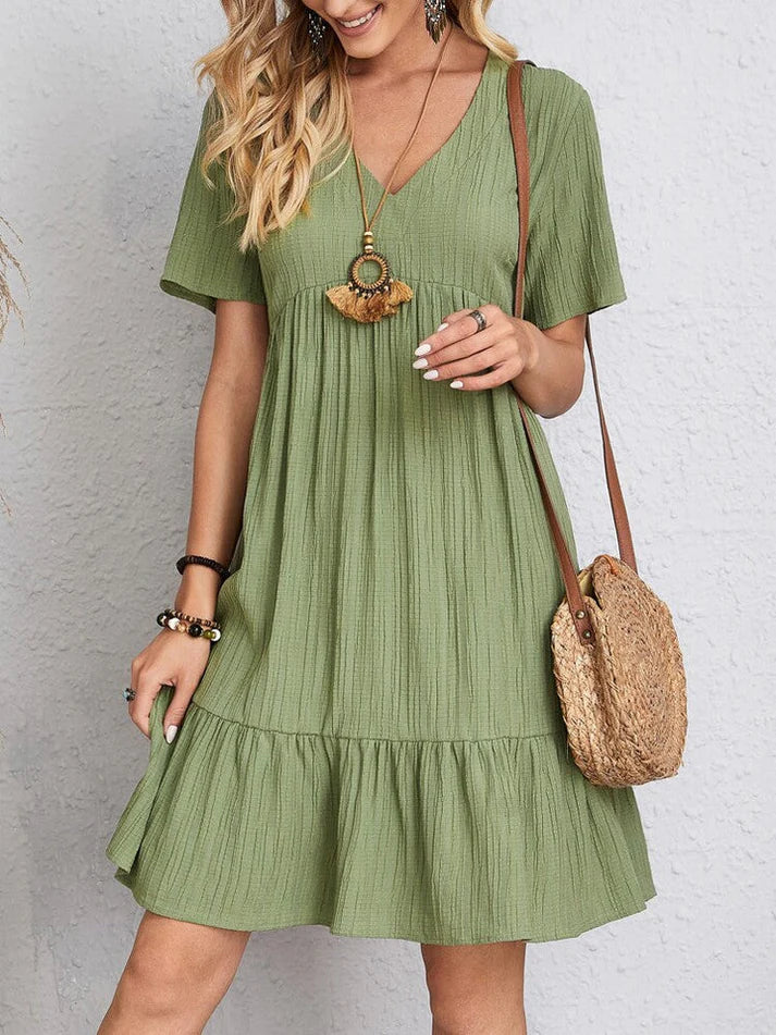 Summer Dress Women Julietta – Loose Dress with V-Neck & Airy Comfort for Hot Days