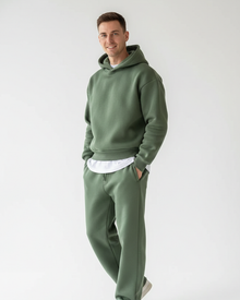 Kai Men's Jogging Set – Plain Sweatshirt & Comfortable Pants, Relaxed Fit