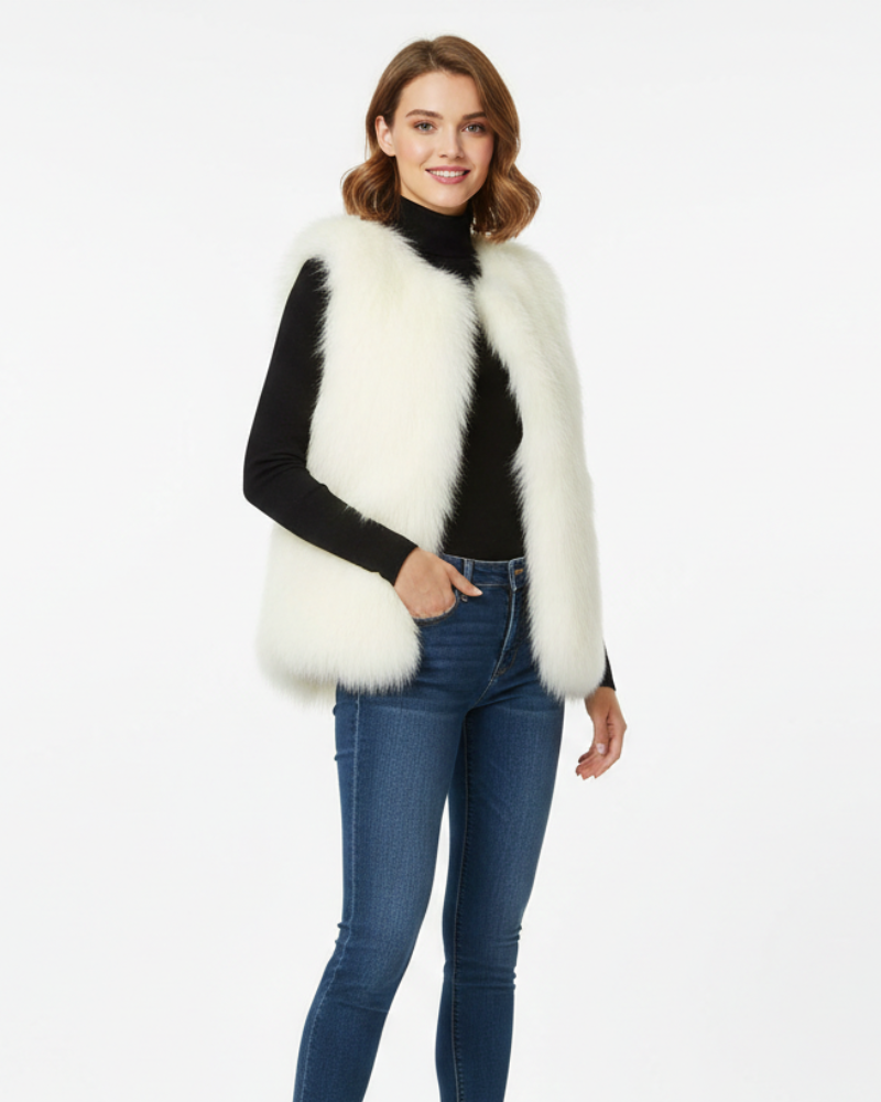 Kennedy Women's Sleeveless Jacket – Textured Effect, Comfortable Fit & Winter Layering