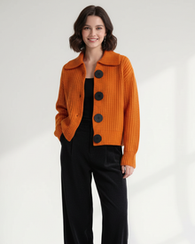 Kyrie Women's Buttoned Cardigan – Textured Knit, Long Sleeves & Versatile Style