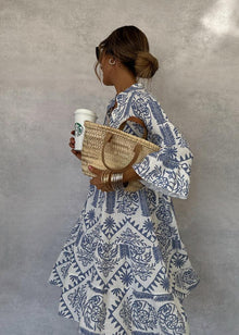 Anastasia Robe Maxi Femme – Bohemian Summer Dress with V-Neck & Airy Floral Print