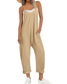 Kathrine Women's Jumpsuit – Loose Summer Jumpsuit with Straps, V-Neck & Casual Chic Pockets