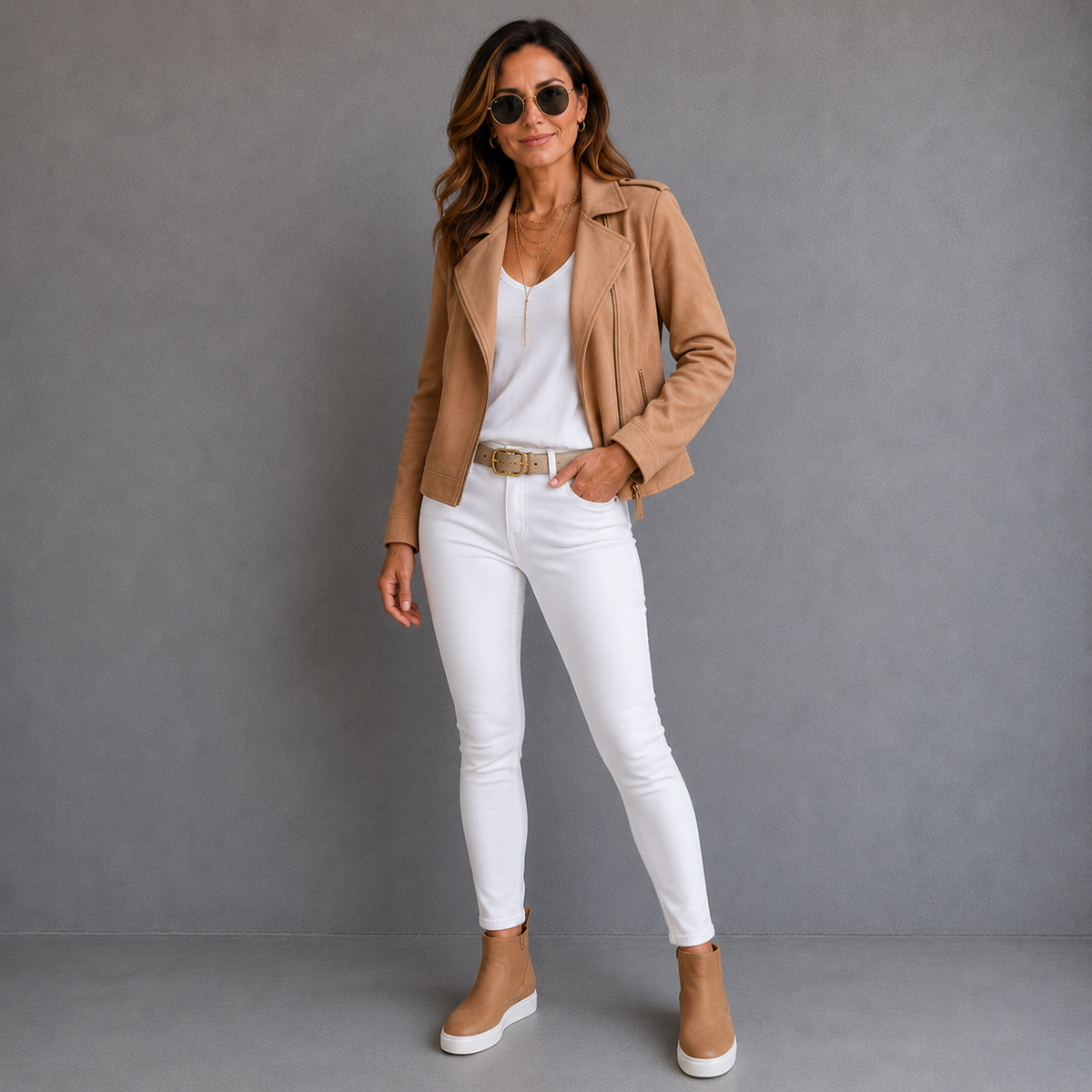 Amélie Laurent | Tailored Cropped Blazer Jacket For Women