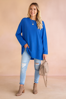 Sophie Laurent | Relaxed Long Sleeve Tunic Top For Women