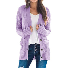 Lissy Gilet Femme – Warm Cable Knit Cardigan with Buttons & Modern Comfortable Fit