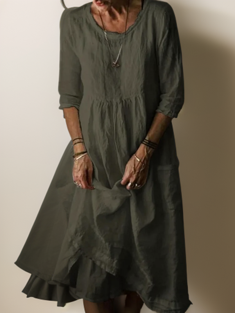 Camille Maxi Dress Woman – Long Dress in Light Linen, Elegant & Ideal for Summer