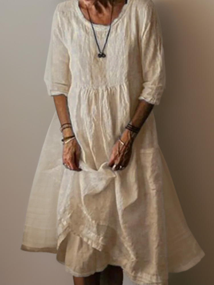 Camille Maxi Dress Woman – Long Dress in Light Linen, Elegant & Ideal for Summer