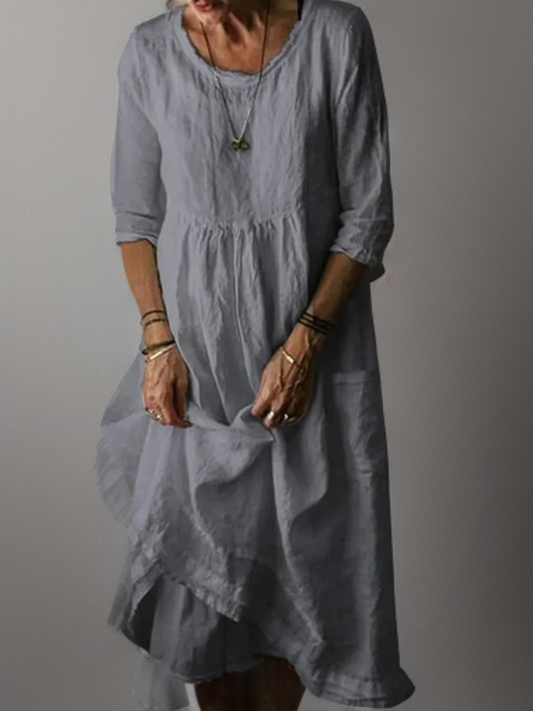 Camille Maxi Dress Woman – Long Dress in Light Linen, Elegant & Ideal for Summer