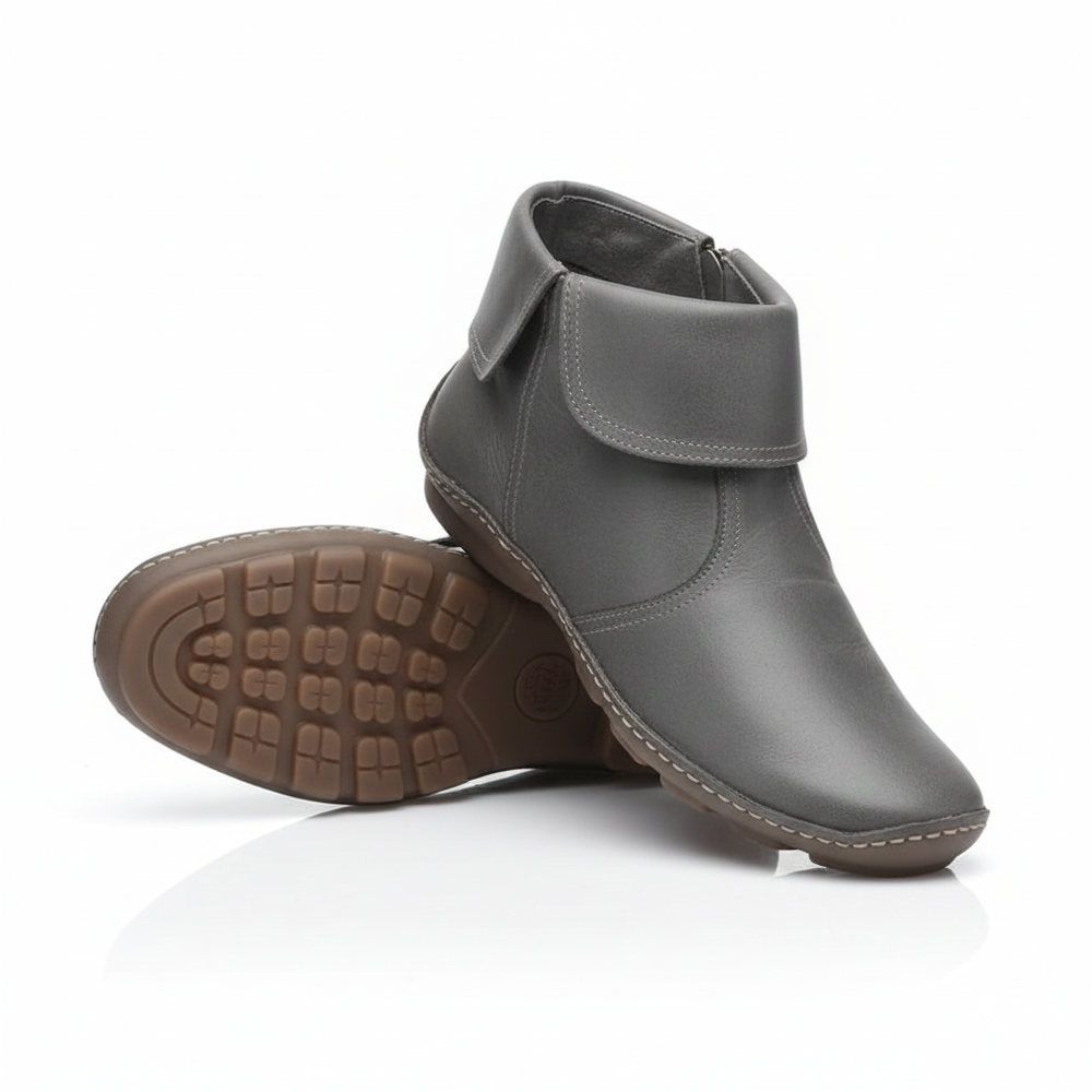 Leila Women's Boots – Waterproof Soft Leather Ankle Boots with Non-Slip Sole
