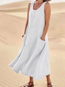 Nicole Summer Dress Woman – Flowing Dress in Breathable Fabric with Casual & Elegant Cut
