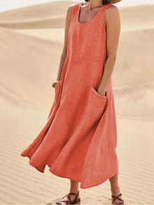Nicole Summer Dress Woman – Flowing Dress in Breathable Fabric with Casual & Elegant Cut