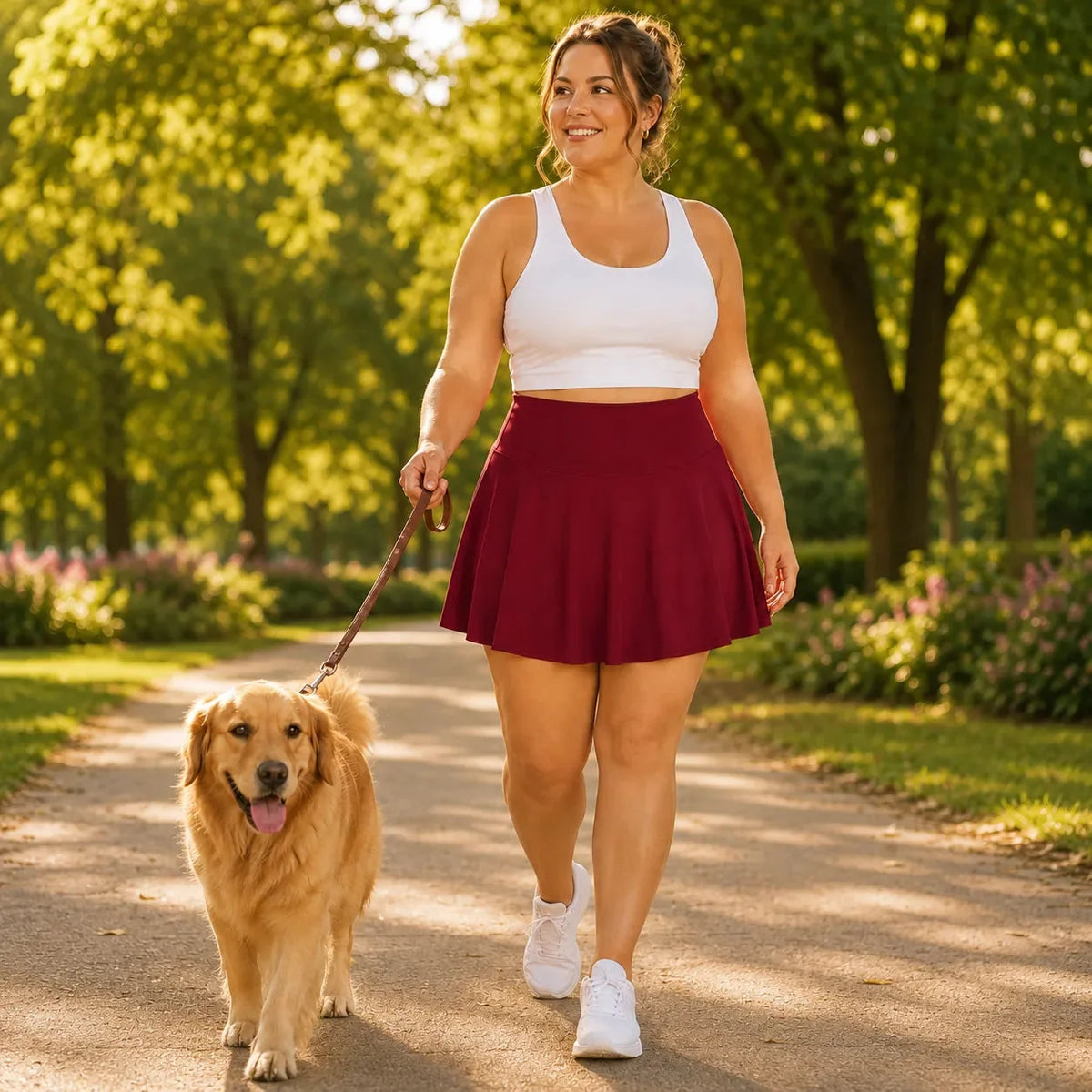 Movella – Plus Size Tennis Skort with Built-in Shorts and Pockets