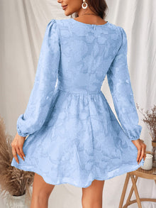 Virelle Cupshe Dress for Women – Floral Lace V-Neck, Long Sleeves & Elegant A-Line Cut