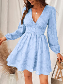 Virelle Cupshe Dress for Women – Floral Lace V-Neck, Long Sleeves & Elegant A-Line Cut