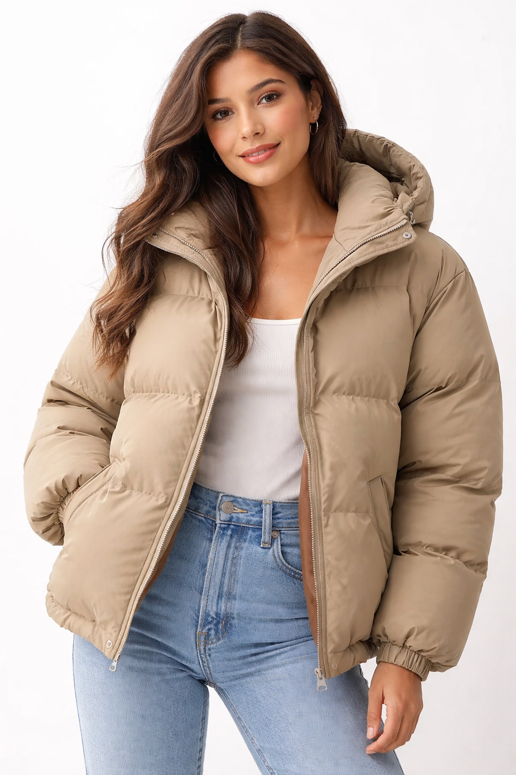Lilah Women's Lightweight Hooded Down Jacket – Elegant Fit & Modern Warmth