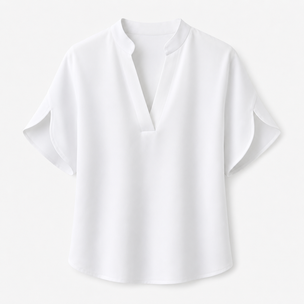 Lily Jones | Chiffon V-Neck Blouse For Women