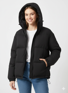 Lindy Quilted Jacket for Women – Warm Coat with Hood & Comfortable Straight Cut