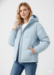 Lindy Quilted Jacket for Women – Warm Coat with Hood & Comfortable Straight Cut