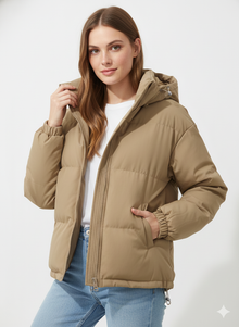 Lindy Quilted Jacket for Women – Warm Coat with Hood & Comfortable Straight Cut