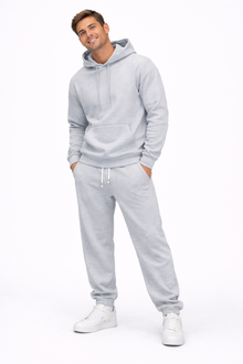 Luca Men's Solid Sport Set – Hoodie with Hood & Comfortable Polyester Jogger