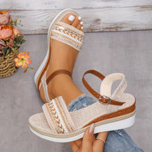 Lunaria Women's Sandals – Comfortable Wedge Heel Sandals with Chic Rhinestones for Summer