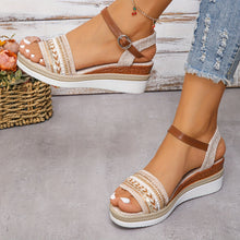 Lunaria Women's Sandals – Comfortable Wedge Heel Sandals with Chic Rhinestones for Summer
