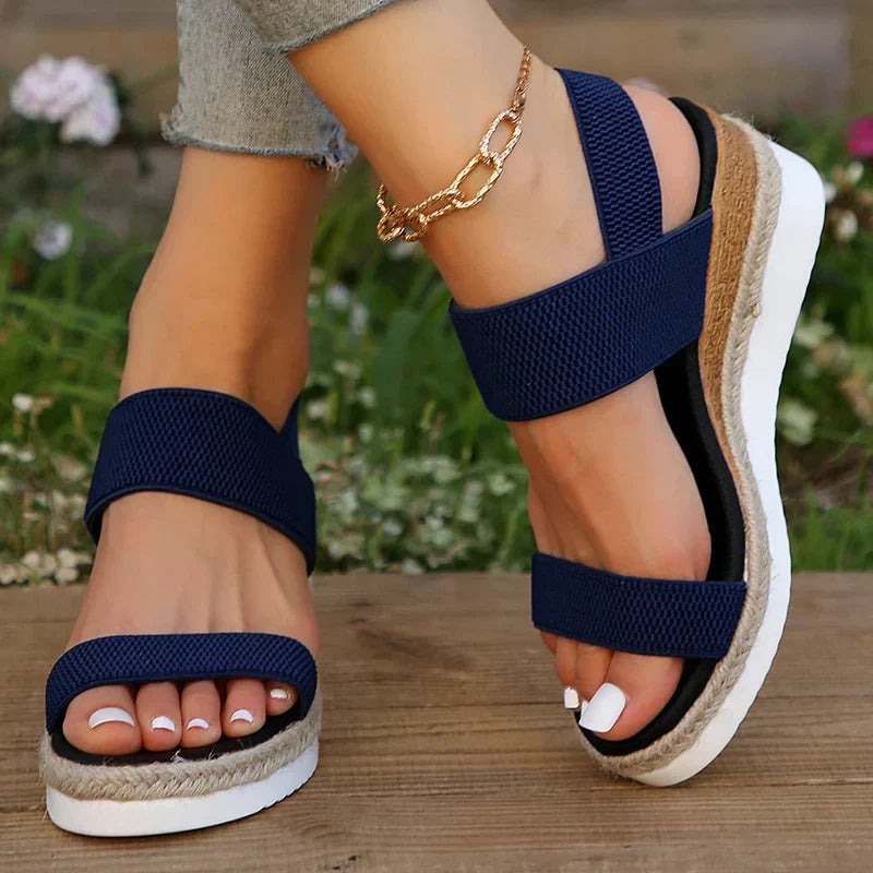 Anna Platform Sandals Women – Elastic Straps & Comfortable Summer Sandals with Stylish Look
