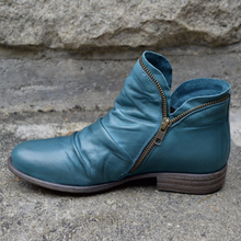 Lydia Women's Ankle Boots – Leather Ankle Boots with Zipper & Cushioned Sole