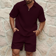 Silas Men's Luxury Set – Breathable Cotton Polo and Matching Shorts, Summer Comfort