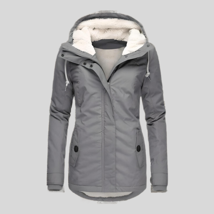 Celine Long Winter Parka Woman – Waterproof and Warm Coat with Faux Fur Lining & Adjustable Fit