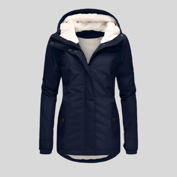 Celine Long Winter Parka Woman – Waterproof and Warm Coat with Faux Fur Lining & Adjustable Fit