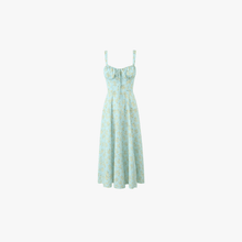 Emelie Midi Dress Women – Romantic Floral Dress with Adjustable Straps & Fitted Waist