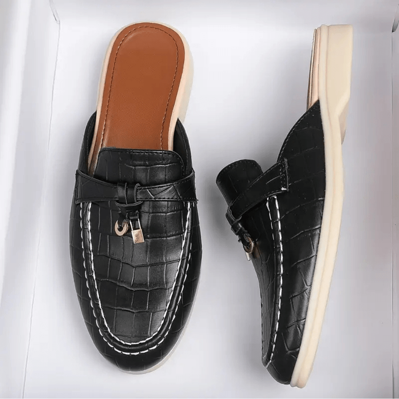 Lydia Slip-On Women's Mules – Backless Mules with Chic Buckle & Comfortable Sole