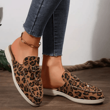 Moira Moccasins Woman – Leopard Mules Without Heel with Soft Sole & Wild Style