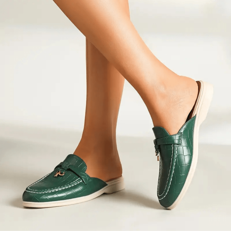 Lydia Slip-On Women's Mules – Backless Mules with Chic Buckle & Comfortable Sole
