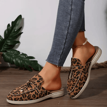 Moira Moccasins Woman – Leopard Mules Without Heel with Soft Sole & Wild Style